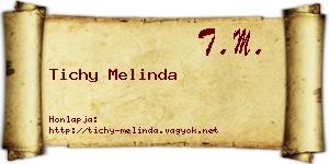 Tichy Melinda névjegykártya